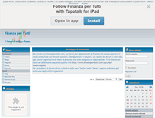 Tablet Screenshot of finanzapertutti.com